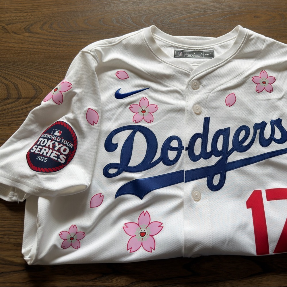 NIKE Takashi Murakami World Tokyo Series 2025 Dodgers Ohtani Kanji Jersey Sz M